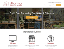 Tablet Screenshot of dharmamerchantservices.com